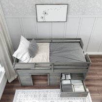 Twin loft store storage bed